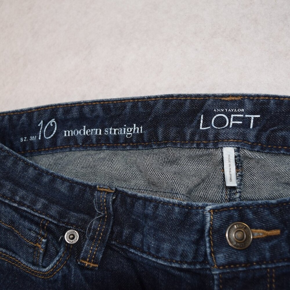 Ann Taylor Loft Women's Strait Jeans Waist 31 / 10 Gently Used #359 - Picture 5 of 7